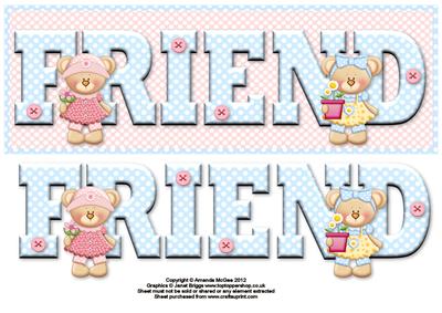 Bear Friends Friend Large Dl Card