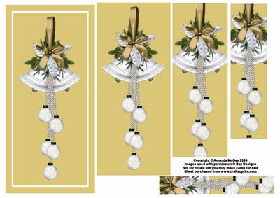 Gold Christmas Bells Pyramid