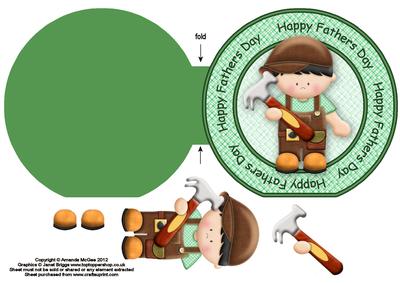 Daddys Boy Happy Fathers Day Wordaround Card