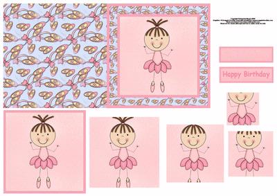 Pink Balerina Quick Card and Pyramage