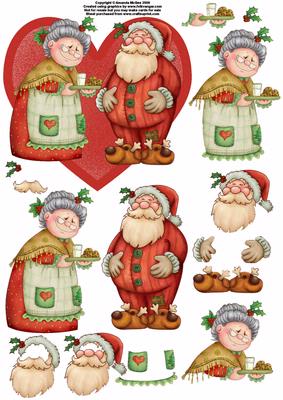 Santa and Mrs Claus Decoupage
