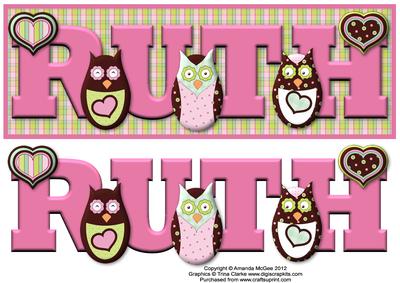 A Total Hoot Ruth Large Dl Name Card