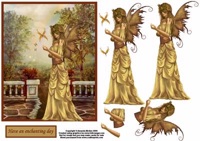 Earth Tones Butterfly Fairy Decoupage