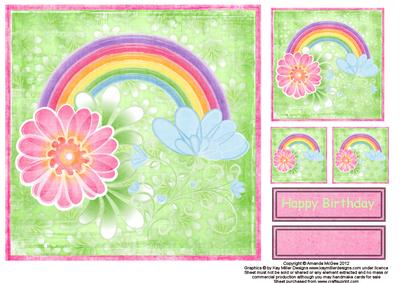 Over the Rainbow 8x8 Square Card Front
