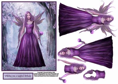 Nighttime Spell Fairy Decoupage