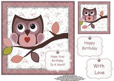Owl in the Pink 8x8 Square Topper Sheet