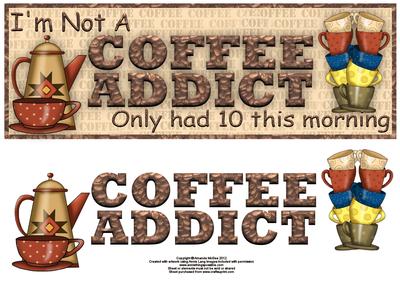 I'm Not a Coffee Addict Large Dl Word Card