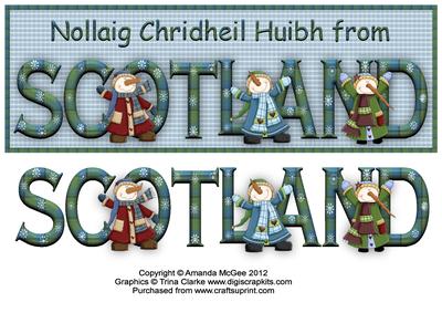Nollaig Chridheil Huibh from Scotland Large Dl Word Card