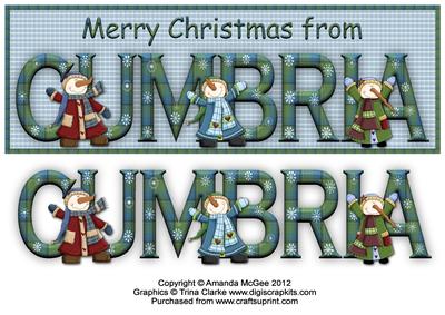 Merry Christmas from Cumbria Large Dl Card