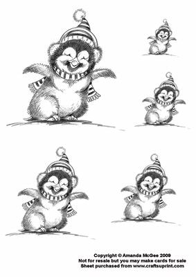 Percy the Penguin Digital Stamp 2
