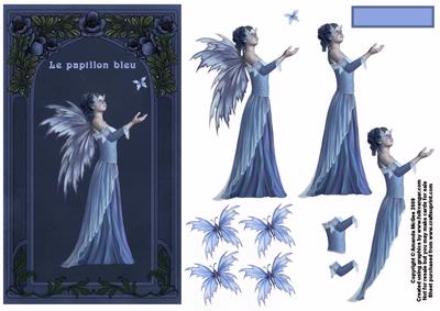 La Papillon Bleu - the Blue Butterfly Step by Step