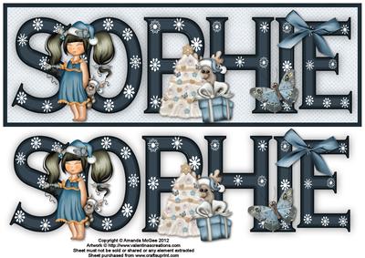 Make a Wish Sophie Large Dl Name Card
