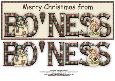Merry Christmas from Bo'ness Large Dl Card