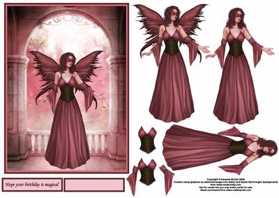 Pink Passion Fairy Decoupage