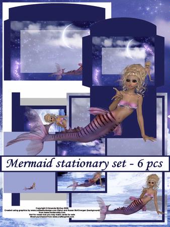 Pretty Mermaid Stationary Set