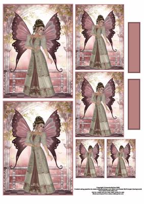 Fairy in Pink and Green Toppers