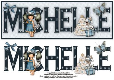Make a Wish Michelle Large Dl Name Card