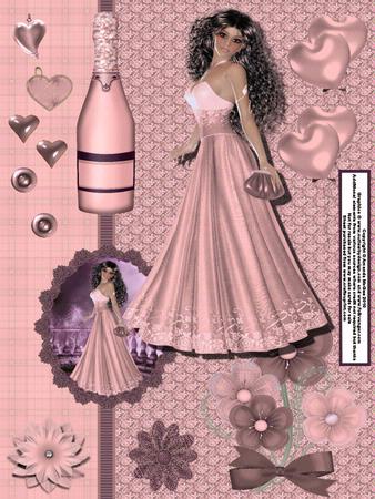 Pretty in Pink Card Kit with Decoupage, Pyramid, Toppers, Elements and Papers