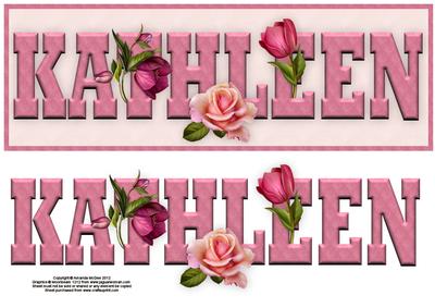 Rosebuds Kathleen Large Dl Name Card