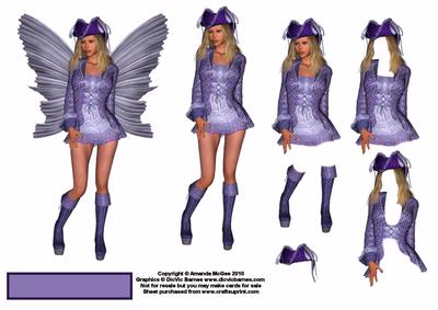 Pirate Fairy in Lilac Step by Step