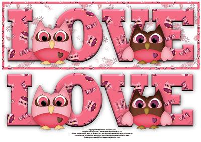 Owl Always Love You Love Large Dl Word Card
