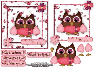Owl Always Love You 6x6 Square Card with Decouapge