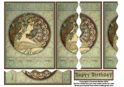 Art Nouveau Lady - Ivy - Wavy Side Stacker