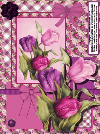 Pink and Lilac Tulips Card Kit