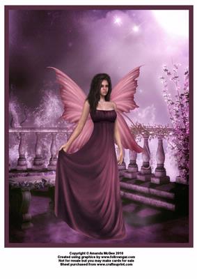 Purple Illusion Fairy A4 Topper