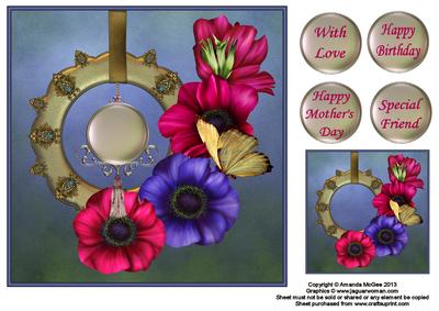 Anemone Heaven 8x8 Topper Sheet