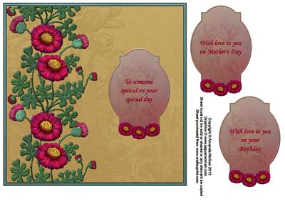 Pretty Poppies 8x8 Square Card Front