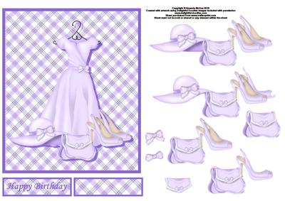 Lilac Dress and Accesories Step by Step