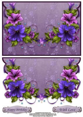 Pretty Petunias Envelope Card