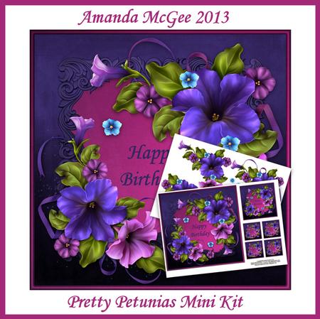 Pretty Petunias 8x8 Mini Kit