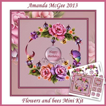 Flowers and Bees 8x8 Mini Kit
