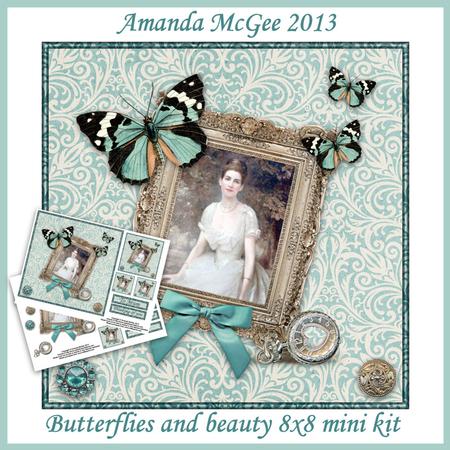Butterflies and Beauty 8x8 Mini Kit