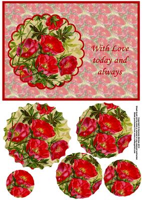 Pretty Poppy Card Front and Pyramage