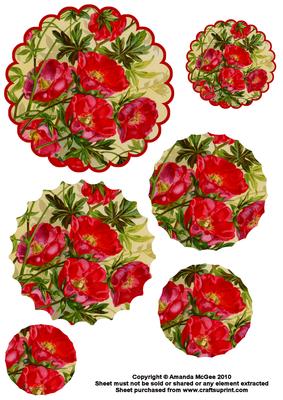 Pretty Poppy Pyramage Sheet