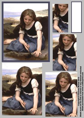 Girl Playing with Crab Pyramage