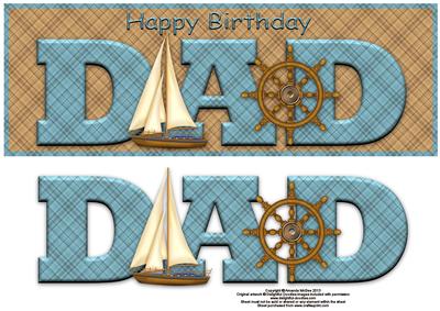 We Are Sailing Happy Birthday Dad Large Dl