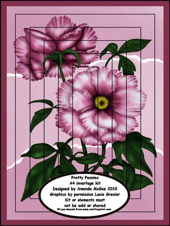Pretty Peonies A4 Invertage Kit