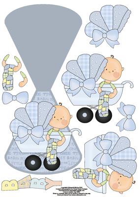 Baby Boy Wobble Card