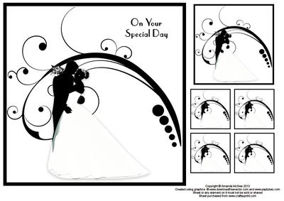 On Your Special Day 8x8 Black and White Topper