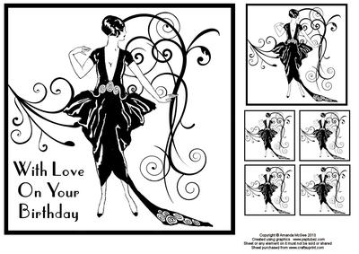 So Stylish 8x8 Black and White Topper