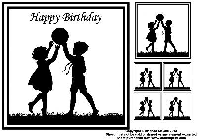 Playing Ball 8x8 Black and White Topper Sheet