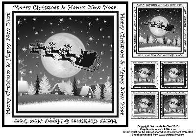 Sparkly Skies 8x8 Black and White Topper