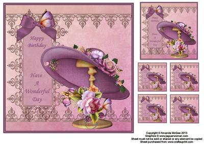 Rosy Bonnet 8x8 Topper