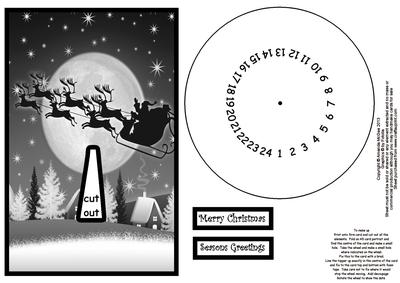 Sparkly Skies Advent Wheel Card