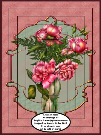 Vase of Roses A4 Invertage Kit