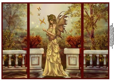 Butterfly Fairy Large Gatefold Card